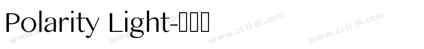 Polarity Light字体转换